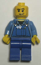 blue bodied Lego minifigures.