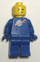 blue Lego minifigure.