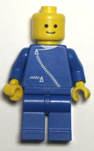 blue Lego minifigure.