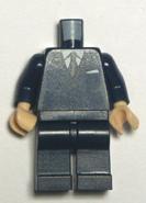 blue Lego minifigure.