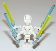 white, general, grievous, old, version, sabers, cape, minifigure.