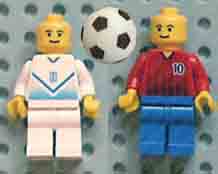 football, sport, minifigure, footballer, football, net, green, base, pitch.