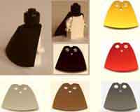 Lego minifigure capes, yellow, red, black, brown, white, grey, green for Harry Potter, Star Wars and many other minifigure themes