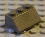 Dark old grey Lego part.