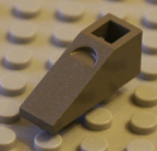 Dark grey Lego brick.