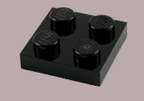 Lego, black, plates, flats, buy, find, pegs, knobs, thin, square, rectangle, chamfered.