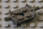 Dark old grey Lego plate.