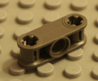 Dark old grey Technic Lego part.