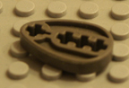 Dark old grey Technic Lego part.