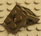 Dark old grey Technic Lego part.