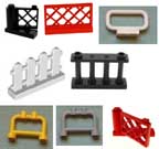 Lego, fence, gate, roll bar, railing, gate, wicket, panel.