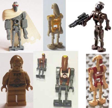 Lego, Star Wars, droids, Battle, Jedi, war, commando, C3-PO, BB-8, G2, Scorpenek.