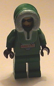 green Lego minifigure.