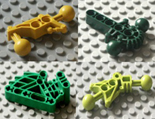 Lego, bionicle, individual parts, replacement spares, components, GREEN, LIME GREEN, DARK GREEN, YELLOW, DARK YELLOW PARTS.