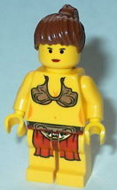 Princess, Leia, slave, yellow, minifigure, 4480y