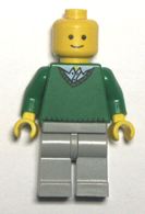 green Lego minifigure.