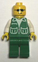 green Lego minifigure.