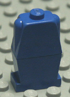 lego minifigure, blue torso black legs and hips.