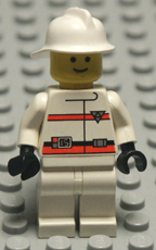 Lego minifigure white and blue.