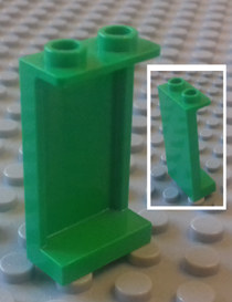 Bright green Lego brick part