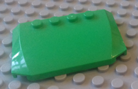 Bright green Lego brick part