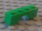 Bright green Lego brick part