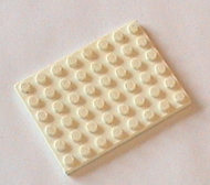 Lego, white, plates, flats, buy, find, pegs, knobs, thin, square, rectangle, chamfered.