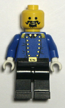 blue Lego minifigure