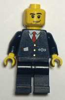 blue Lego minifigure