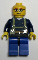 blue Lego minifigure