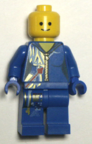 blue Lego minifigure