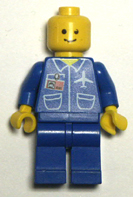 Blue Lego minifigure body.