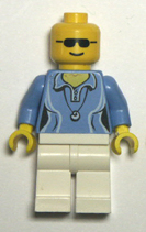 Blue Lego minifigure body.